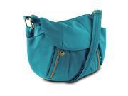 Travelon Anti Theft Front Zip Hobo Bag with RFID Protection Jade
