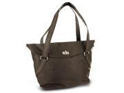 Travelon Large Tote With Flap and Turn Lock Closure Brown