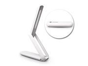 Mocreo USB Rechargeable 5W 6000K Portable Folding 12 LED Desk Lamp Table Light with Touch Switch White
