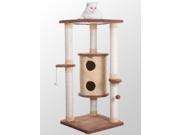 Armarkat 44 Wooden Premium Condo House Pet Cat Tower Tree Furniture Kitten House Golden Rod Tan