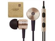 New High Quality Gold XIAOMI 2nd Piston Earphone 2 II Headphone Headset Earbud with Remote Mic For M3 MI2 MI2S Mi1S M1 Phones