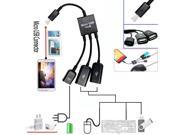 Dual Micro USB Host OTG Hub Adapter Cable For Dell Venue 8 Pro Windows 8 Tablet