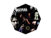 Pefect as Gift Umbrella New 2015 American Rock Band Nirvana Printed 43.5 inch Wide Foldable Umbrella Anti Rain Durable Umbrella