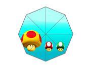 Classic Game Super Mario UP Mushroom Theme Triple Folding Umbrella!43.5 inch Wide!Perfect as Gift!