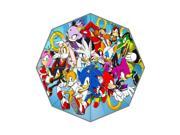 Classic Video Game Sonic the Hedgehog Series Background Triple Folding Umbrella!43.5 inch Wide!Perfect as Gift!