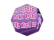 Cute Design My Little Pony Background Triple Folding Umbrella!43.5 inch Wide!Perfect as Gift!