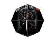 Game of Thrones Badge Background Printed Triple Folding Rain Sun Umbrellas!43.5 inch wide Multifunctional Tri folded Portable Umbrella