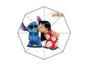 Ohana Quote From Lilo Stitch Background Printed Triple Folding Rain Sun Umbrellas!43.5 inch wide Multifunctional Tri folded Portable Umbrella