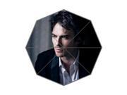 Model Ian Joseph Somerhalder Background Printed Triple Folding Rain Sun Umbrellas!43.5 inch wide Multifunctional Tri folded Portable Umbrella