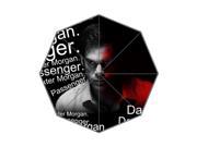 Dexter Actor Michael C. Hall Background Printed Triple Folding Rain Sun Umbrellas!43.5 inch wide Multifunctional Tri folded Portable Umbrella