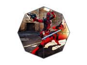 Cute Cartoon Role Deadpool Background Triple Folding Umbrella!43.5 inch Wide!Perfect as Gift!