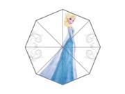 Classic Cartoon Movie Series Frozen Elsa Snow Queen Background Triple Folding Umbrella!43.5 inch Wide!Perfect as Gift!