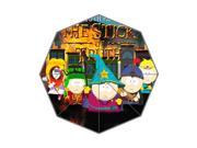 Hot Cartoon TV Play South Park Background Triple Folding Umbrella!43.5 inch Wide!Perfect as Gift!