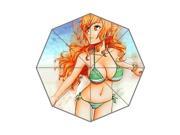 Hot Design One Piece Beautiful Heroine Nami Background Triple Folding Umbrella!43.5 inch Wide!Perfect as Gift!