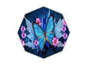 2014 Novelty Design!Beautiful Buttterfly Flying Background Triple Folding Umbrella!43.5 inch Wide!Perfect as Gift!