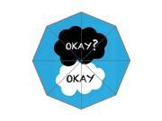 Creative Design The Fault in Our Stars Quote Okay Okay Background Triple Folding Umbrella!43.5 inch Wide!Perfect as Gift!