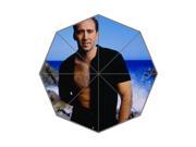 Famous Movie Star Nicolas Cage Background Triple Folding Umbrella!43.5 inch Wide!Perfect as Gift!