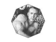 Famous Movie Star Nicolas Cage Background Triple Folding Umbrella!43.5 inch Wide!Perfect as Gift!