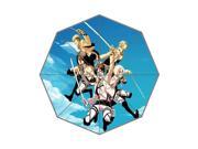 Hot Japanese Anime Manga Attack on Titan Background Printed Triple Folding Rain Sun Umbrella!Multifunctional Tri folded Portable Umbrellas