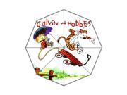 Perfect as Gift New 2014 Cartoon Calvin and Hobbes Forever Good Friends Printed 43.5 inch Wide Foldable Umbrella Anti Rain Durable Umbrella