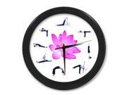 Amazing Yoga Action Figures Wall Clock 9.65 in Diameter