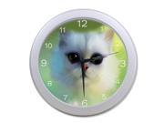 Watercolor Likesome Cat Wall Clock 9.65 in Diameter