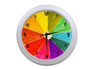 Multicoloured Orange Cut Plane Wall Clock 9.65 in Diameter