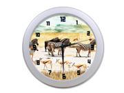 Zebra Wall Clock 9.65 in Diameter