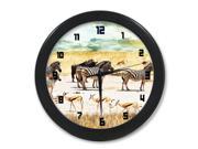 Zebra Wall Clock 9.65 in Diameter