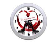 Female High heeled Shoes Wall Clock 9.65 in Diameter