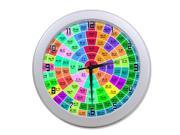 Chemical Element Chart Wall Clock 9.65 in Diameter