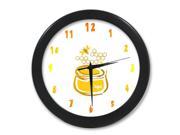 Cartoon Honeycomb Beehive Wall Clock 9.65 in Diameter