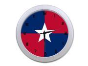 Texas Blue White Red Star Flag Wall Clock 9.65 in Diameter