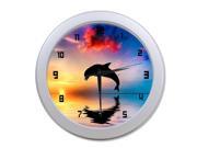 Dolphin Diving Wall Clock 9.65 in Diameter