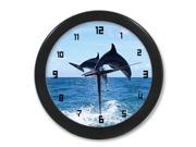 Dolphin Diving Wall Clock 9.65 in Diameter