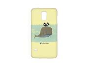 Durable Platic Case Cover for Samsung Galaxy S5 Whale Pattern Printed Cell Phones Shell