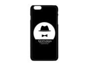 Durable Platic Case Cover for iPhone6 Plus 5.5 Black Cap And Bow Tie Pattern Printed Cell Phones Shell