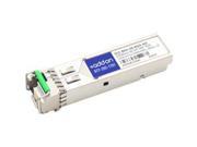 AddOn Cisco Compatible TAA compliant 1000Base BX SFP Transceiver SMF; 1310nmTx 1490nmRx; 20km; LC; Rugged