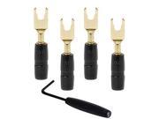 AudioQuest SureGrip Spade Gold Plated Spade Connectors 4 Pack