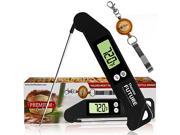 ThermoFuture Instant Read Digital BBQ Cooking Meat Thermometer with Probe and Bottle Opener Black
