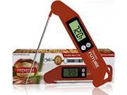 ThermoFuture Instant Read Digital BBQ Cooking Meat Thermometer with Probe and Bottle Opener Red