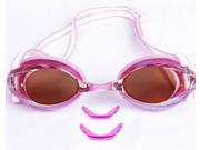 GogglX Swimming Goggles for Men and Women with 3 Pcs Nose Bridge Pink