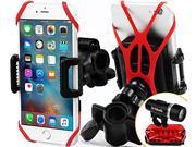 X Shade Bike Phone Holder for Smartphone and iPhones With Super Bright LED Front and Rear Light Set Perfect for Cycling Accessories
