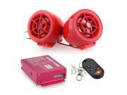 Motorcycle Audio Remote Sound System Support SD USB MP3 FM Radio Red