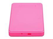 1TB USB 2.5 SATA External Hard Drive Disk USB 2.0 HDD Enclosure Case Box Brand New Pink light ABS