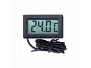 Aquarium Digital Thermometer LCD Electronic Thermograph Fish Tank Water Detector Black
