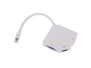 3 in1 Mini DisplayPort DP Thunderbolt to HDMI VGA DVI Adapter Cable For MacBook
