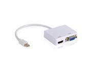High quality 2 in 1 mini displayport mini dp to HDMI VGA adapter cable