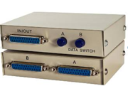 Manual Parallel DB25 Serial RS232 Data Sharing Switch 2 Ports