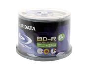 Ridata Blu Ray BD R White Inkjet Hub Printable 6X BD R Media 25GB 50 Pack